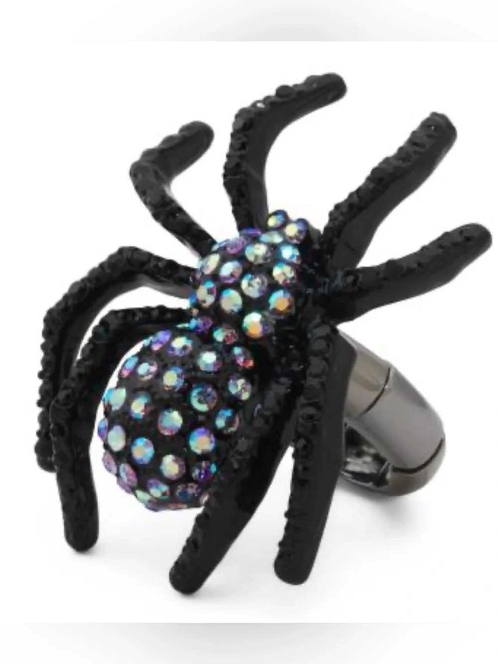 Authentic Betsey Johnson New Release Black and Purple Gem Spider Ring 🕷️🕸️🧡🖤 NWT - Picture 2 of 7